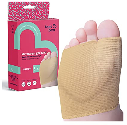 PLANTILLAS GEL MUJER y HOMBRE | Almohadillas Pies Metatarsianas | Media Plantilla Antideslizante Metatarsalgia, Neuroma de Morton, Antirozaduras | Plantillas Silicona Sandalias (Large (EU 41-44))