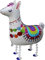 Kopper-24 Airwalker Ballon Lama, Alpaka - laufendender Tier Luftballon Helium Walking Folienballon Deko für Kinder Geburtstag Party Hochzeit Kinder Geschenk JGA Dekoration Tierballons Laufen