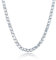U7 5mm Tennis Kette für Damen Edelstahl 41cm kurze Halskette mit AAA+ Weißen Zirkonia Hochzeit Verlobung Modeschmuck Accessoire für Mutter Braut Brautjungfer