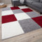 THE RUGS Area Rug – Modern Luxury Shaggy Rug, Multicolour Pattern Carpet, Ultra Soft for Bedroom, Living Room, Kids Room, (180x270 cm, Red)