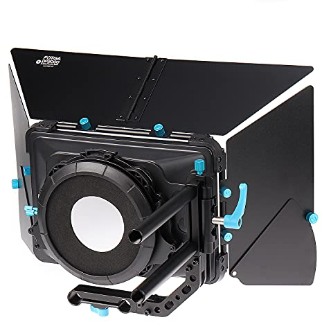 Hersmay 4x4 Swing-Away Matte Box für 15mm Rail Follow Focus DSLR Rig Mattebox für Sony A7 A7R A7S II III IV A7IV A9 BMPCC 4K 6K Pro/Canon 5D IV 5DS R 6D 7D II III IV/Nikon Z6 Z7 II D750 D850