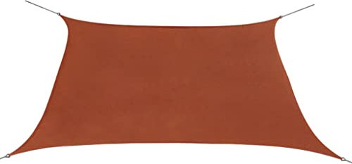 INLIFE Sonnensegel Oxfordgewebe Quadratisch 2 x 2 m Terracotta