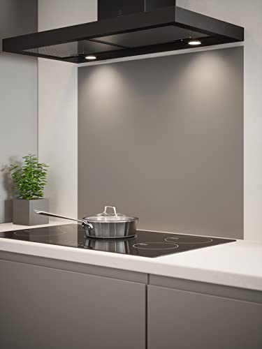 Matt Grey Glass Kitchen Splashback 900mm x 750mm