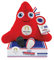 Doudou et Compagnie - Peluche Mascotte Officielle JO Paralympiques - Fabriquée En France - 30cm - Jeux Paralympiques Paris 2024 - Peluche Articulée Extra Douce - Bonnet Phrygien - Idée Cadeau-JO2505