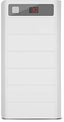 KOSDFOGE Power Bank, 20000mAh 8 X 18650 Batterie Kit Power Bank Custodia Shell Doppia Porta USB di Tipo C Micro USB(Bianco)