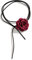 Resweky Collana girocollo in velluto nero con rosa rossa retrò con fiore in raso, collana regolabile per donne e ragazze gioielli regolabili per donne e ragazze