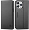 SHIELDON Case for iPhone 15 Pro Max 5G, Genuine Leather Wallet Case with [Card Holder][RFID Blocking][Kickstand] Magnetic Shockproof Book Folio Case Compatible with iPhone 15 Pro Max 6.7 - Black