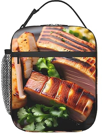 Borsa per alimenti arrosto dorato per viaggi lavoro picnic, borsa termica per il pranzo, borsa termica riutilizzabile