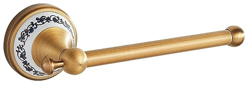 Toilettenpapierhalter, Badezimmer-Toilettenpapierrollenhalter Antik Bronze Messing Wandmontage Badezimmer Hardware Zubehör, Porzellan-Design
