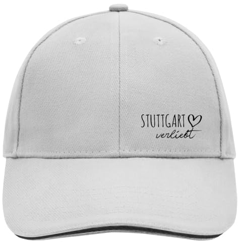 Huuraa Baseball Cap Stuttgart verliebt Geschenk Dark Grey/White Stuttgart Geschenkidee