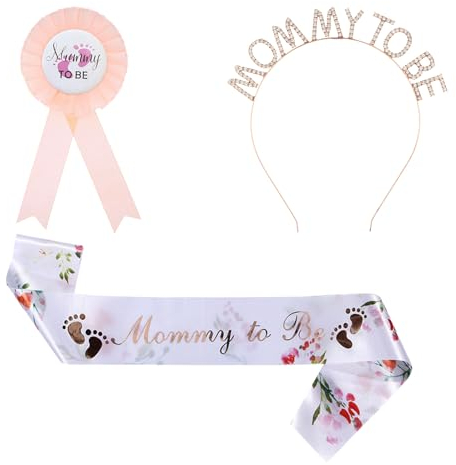 Mommy to be schärpe,Schärpe für werdende Mütter,Baby Shower schärpe Mummy to be,Geeignet für Partei liefert Zubehör,Party Dekorationen, Mutterschaft Geschenke(3 Stück)
