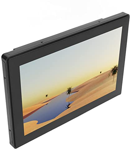 Monitor Touchscreen IPS da 10 Pollici, Display HD, Impermeabile IP65, Compatibile con più Dispositivi, Forte Dissipazione del Calore, Funzionamento Semplice (Spina europea)