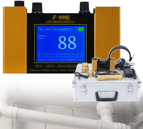 AUTUMFLATGAO Detección De Fugas De Agua para Tuberías, Detector De Fugas De Tuberías De Agua Subterránea, Kit De Detector De Fugas De Agua De Tuberías, para Interiores Y Exteriores