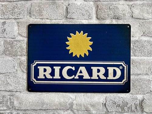 PLAK2L -Plaque Métal Vintage Décorative RICARD 11856-30x20cm