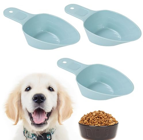 BueRallan 3PCS Dog Food Scoop With Measuring Lines, 1 Cup Plastic Pet Food Scoop for Dogs Cats Birds and Rabbits