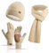 Yoolhamy Mütze Schal Handschuhe Set Damen, 3pcs Wintermütze Mit Fleece Gefütterte Wärmer Schla Touchscreen Handschuhe Winter Thermo Strickmütze für Outdoor-Skimütze