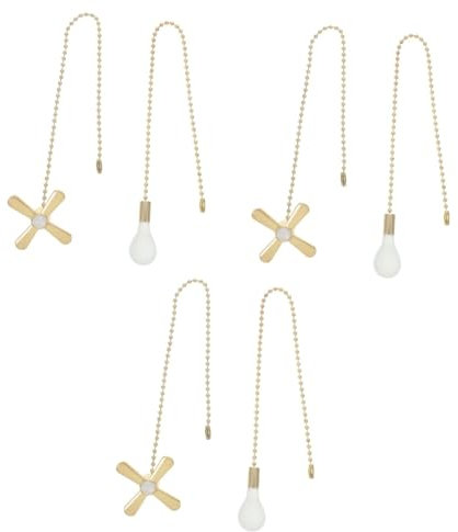 Artibetter 3sets Ceiling Light Pull Chain Fan Chain Extender Pull Cord Switch Decorative for Home Construction