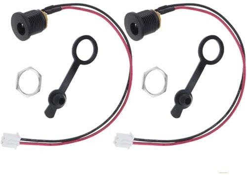 DEFIYEAR 2 Pcs Electric Bike Charging Port Replacement - 16cm/6.3in DC Accessories Plastic Battery Charger Connector for Electric Scooters, Durable Design for Reliable Electric Scooter Charging