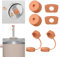 Nearockle 6 pezzi di copertura per cannuccia in silicone, compatibile con Stanley Quencher Tazza H2.0, 850 ml e 1,2 l (30oz|40oz) Cup Tumbler FlowState accessori (arancione pesca)