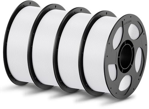 ANYCUBIC PLA Filament 1,75mm, Refill PLA und Spool Kit, 3D Drucker Filament PLA, Vakuumverpackung, Intelligente Identifikation, 4KG Weiß