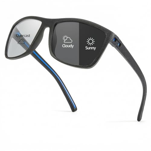 LVIOE Selbsttönende Sonnenbrille für Herren, UV400-Schutz | Photochrome Brille, Antiblendend Autofahren, Angeln und Outdoor