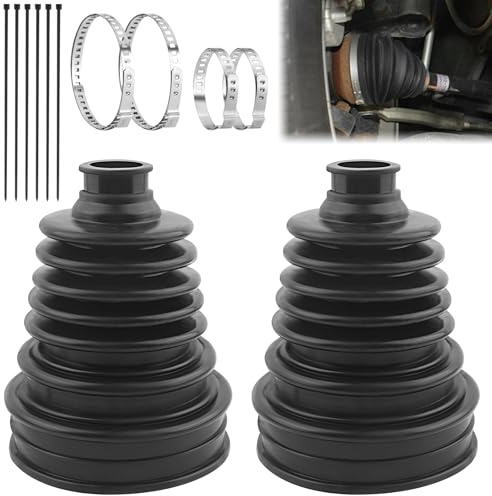 Juego universal 2 uds fuelle palier universal de silicona flexible – Kit fuelle palier para junta homocinética, cardán delantero, con abrazaderas inox y ventosas