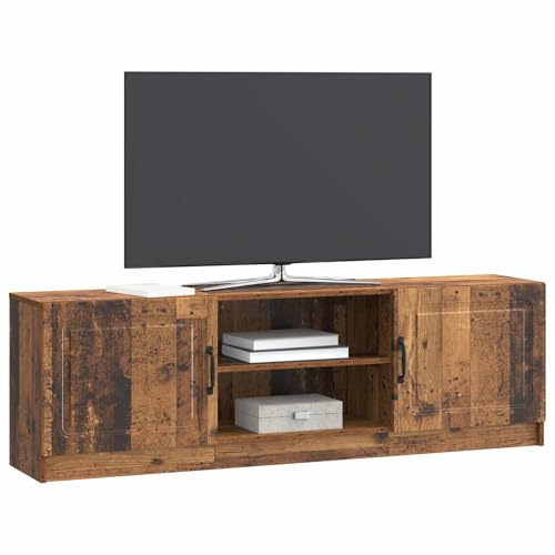 vidaXL TV-Schränk Altholz 150 x 31 x 47 cm Holzwerkstoff, Vintage Wohnzimmer, Rechteckiger TV-Ständer, Geräumiger Medien-Schrank, Dekorativer Low-Profile-Center