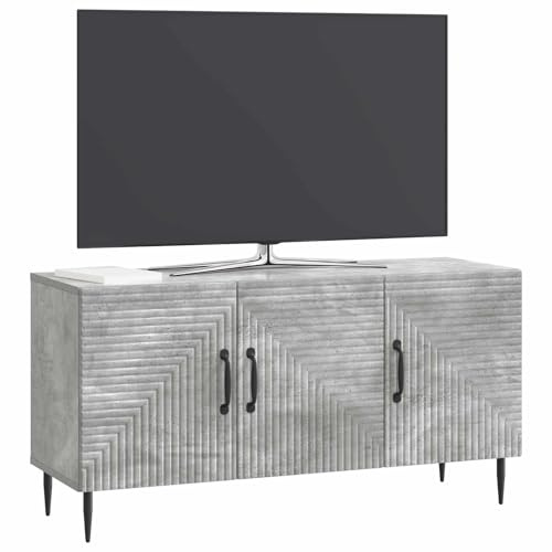 vidaXL TV-Schränk Betongrau 99 x 34,5 x 50 cm Holzwerkstoff, Vintage Rechteckiger TV-Schrank, platzsparende Medienkonsole, stylisches Möbelstück für Dein Wohnzimmer