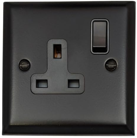 Spectrum Matt Black Single Socket - SFB9B