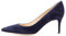 elashe Damen Kitten Absatz Pumps Spitz,Low Heels Lack,Hochzeitsschuhe Damen,6.5 cm Übergröße Schuhe Damen Navy EU39