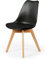 Stuhl skandinavischen mit Cousin – H. 83 cm – schwarz