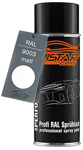 TRISTARcolor RAL 9003 Signalweiss matt Lack Spraydose | Sprühdose 400 ml, schnelltrocknend