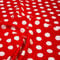 Stoff am Stück Stoff Baumwolle Punkte groß rot weiß Tupfen Dots Baumwollstoff