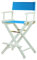 Casual Home 220-01/021-27 Regiestuhl 61 cm – Thekenhöhe, weiß, Gestell, türkis, Leinwand