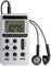 YZCX Mini Radio Stéréo Portable, Radio de Poche Rechargeable Pocket DSP AM FM 2 Bandes Radio Stéréo Récepteur Numérique avec Ecouteurs pour Les Personnes âgées, Simple à Utiliser (Blanc)