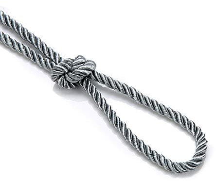 6mm Silky Barley Twist Cord Rope Braid 3 Ply & Matching 16mm Flanged Insertion Piping Furnishing Upholstery Crafts Trimming,36 Colors. High Strength, Neotrims. 5 Yards, Metal Grey (Cord)