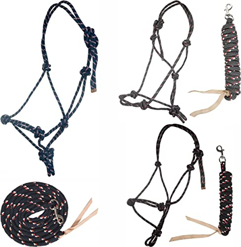 HKM Set Trust Pferdehalfter Grau Warmblut