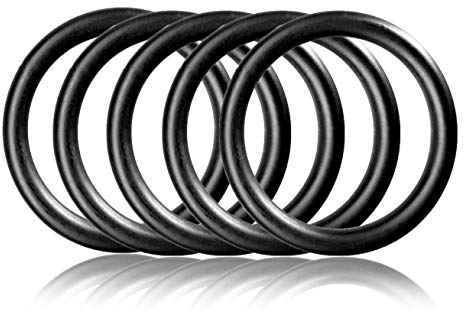 Ganzoo O-Ring Metall für Hunde-Leine, 38mm Innen-Durchmesser, 5 Stück, Stahlring, legierter Stahl, Nicht rostend, Rund-Ringe für Paracord 550 Halsband, Handtasche, Metallring, Basteln, Farbe Schwarz