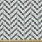 ABAKUHAUS Wasser Gewebe als Meterware, Sketchy Chevron Zickzack, Schön Gewebten Stoff für Polster und Wohnaccessoires, 1M (148x100cm), Himmelblau und Braun