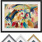 Bild mit Rahmen - Wassily Kandinsky - Landschaft Kirche - Farbe Schwarz 30x40cm