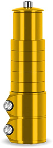 Prolunga Forcella Sterzo,MoreChioce Estensione Stelo Forcella in Lega di Alluminio Extension Bici Cycling Bike Riser Manubrio Adattatore 138mm Adattatore Altezza Stelo 28,6 mm 1 1/8,Oro