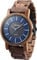 Zeitholz Holzuhr für Herren, Armbanduhr Solar Sonnenberg, Analog, 40 mm, 100% Naturholz mit japanischem Solaruhrwerk. (Braun)