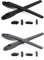 PapaViva Replacement Rubber Kits Nose Pads Pieces & Earsocks for Oakley Flak 2.0 OO9295/Flak 2.0 XL OO9188 Sunglasses - Grey + Black
