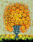 Awesocrafts Malen nach Zahlen-Set, Blumen in Vase, Zahlengemälde für Erwachsene und Kinder, 40 x 50 cm, (gelbe Blumen, kein Rahmen)