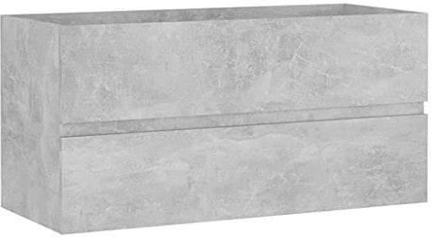 vidaXL Waschbeckenunterschrank Waschtisch Unterschrank Badmöbel Badschrank Badezimmerschrank Badezimmer Betongrau 90x38,5x45cm Holzwerkstoff