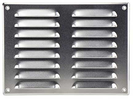 Steinberg14 Aluminium 260x190mm Metal Air Vent Cover with Insect Mesh - 10x7.5 inch Ventilation Grille - Rectangular Air Vents for Outdoor and Indoor - Air Vent Register for Walls and Ceilings