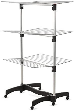 LaundrySpecialist Wäschetrockner Turm Lea – EIN revolutionärer Wäscheständer mit 40m Trockenlänge – auf Rädern und ausziehbar – kompakt zu verstauen – vereinfacht das Trocknen von Wäsche