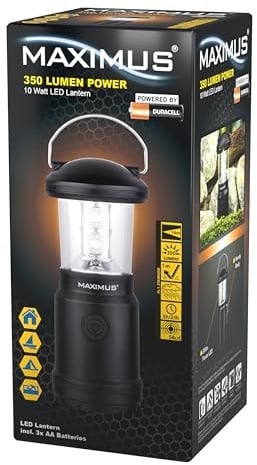 Maximus 884620049720 Laterne, 350 Lumen, 10 W, IPx4, verstellbar, farblos, Einheitsgröße