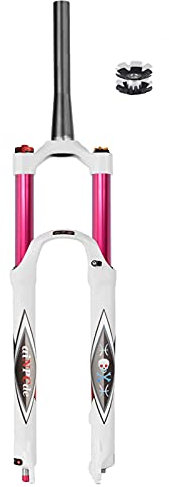 aiNPCde MTB Front Forks Mountain Bike Suspension Fork 26 27.5 29 Inch Travel 140mm, Rebound Adjust 1-1/8 Straight/Tapered Tube QR 9mm XC Air Forks for 1.5-2.45 Tires