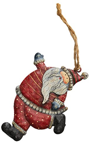 Toddmomy Vintage-Ornamente 1Pc Metall Santa Ornament Rustikale Zinn Ornamente Weihnachten H?ngende Figur für Weihnachten (Sortierte Farbe 2) Weihnachtsschmuck